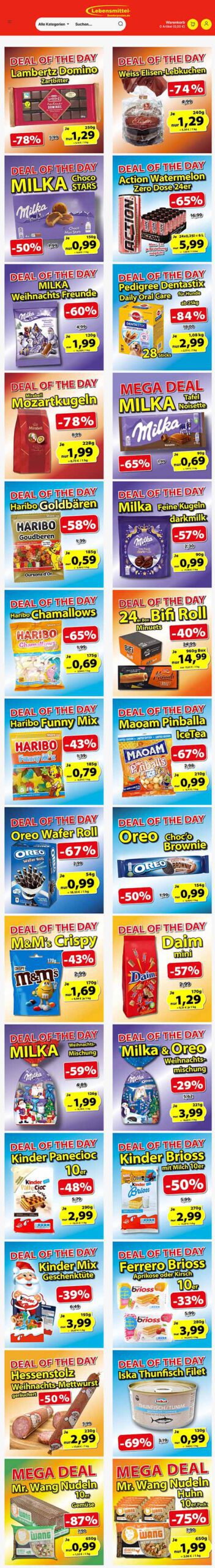 Topangebote von Lebensmittel-Sonderposten.de Topangebote von Lebensmittel-Sonderposten.de KW38 2025