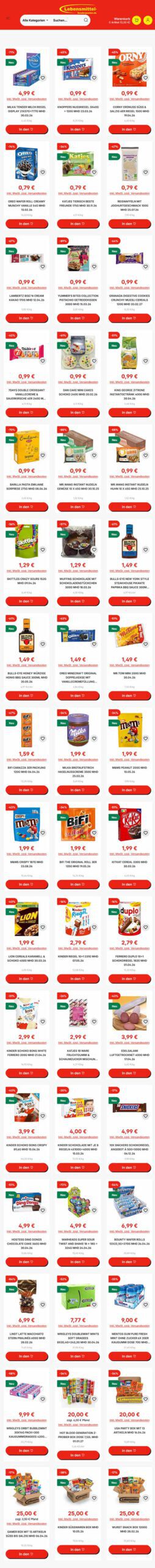 Topangebote von Lebensmittel-Sonderposten.de KW38 2025